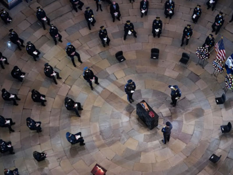 Funeral for Capitol Police officer Brian Sicknick, who died in Jan. 6 riots