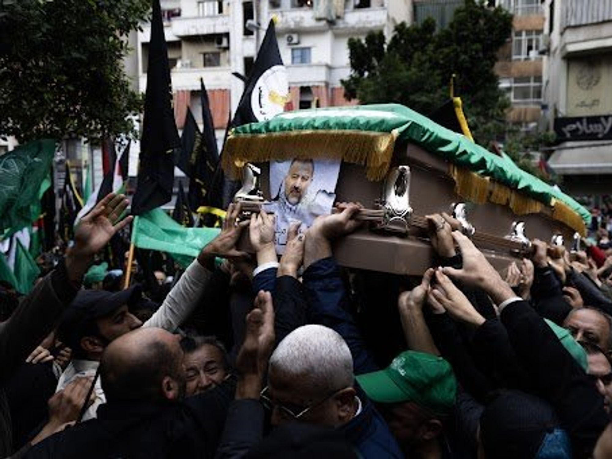 Funeral of Saleh al-Arouri, deputy chief of Hamas's political bureau, in Beirut, Lebanon.