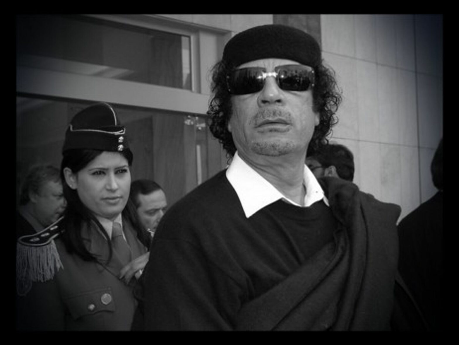 Gaddafi with his Amazonian Guard