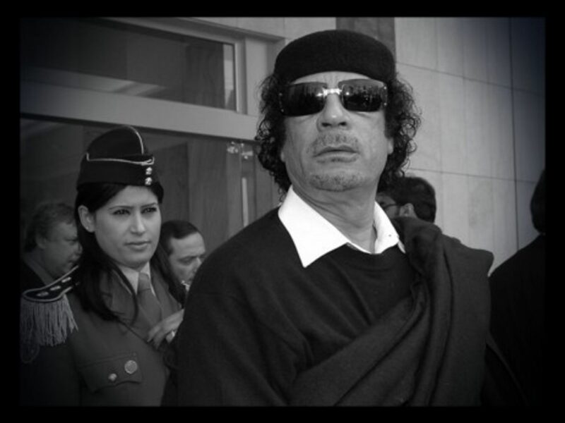 Gaddafi with his Amazonian Guard