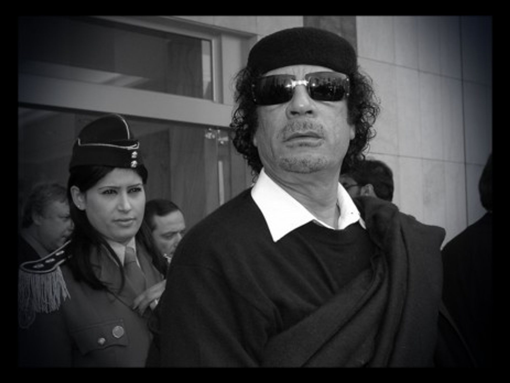 Gaddafi with his Amazonian Guard