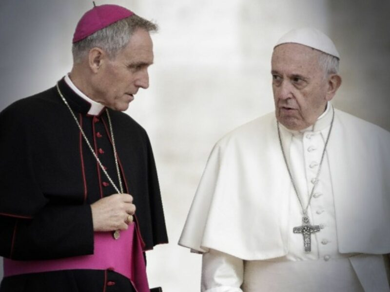 Gänswein and Francis in St. Peter's Square