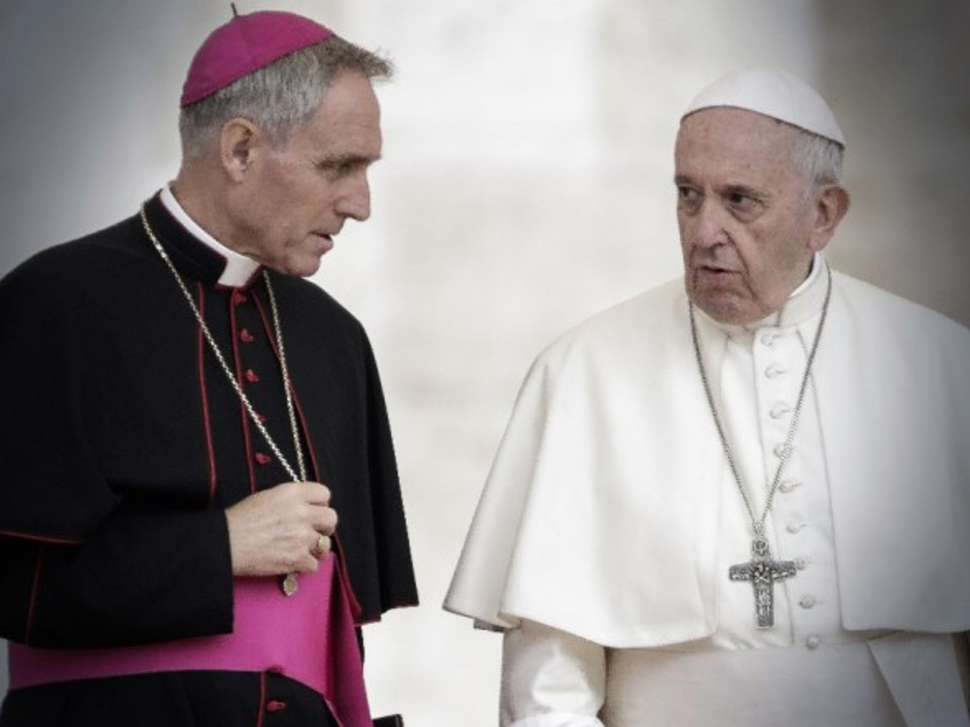 Gänswein and Francis in St. Peter's Square