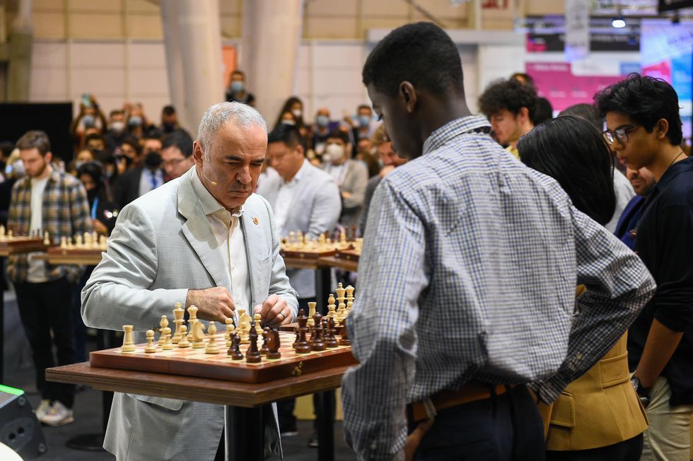 Garry Kasparov in a chess tournament in Lison