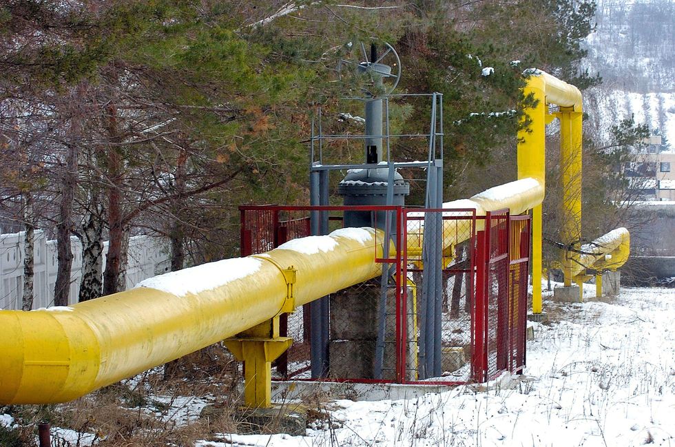 Gas distribution point of the Chisinau in Moldova