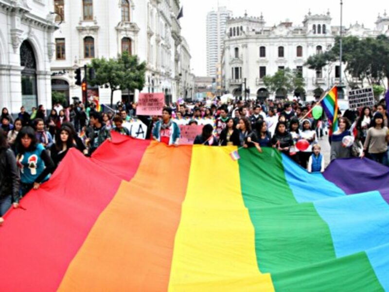 Gay Pride in Lima on June 29, 2013.