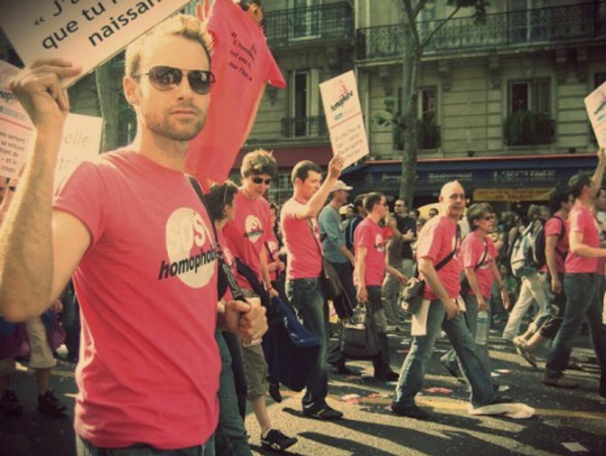 Gay rights demonstration in Paris