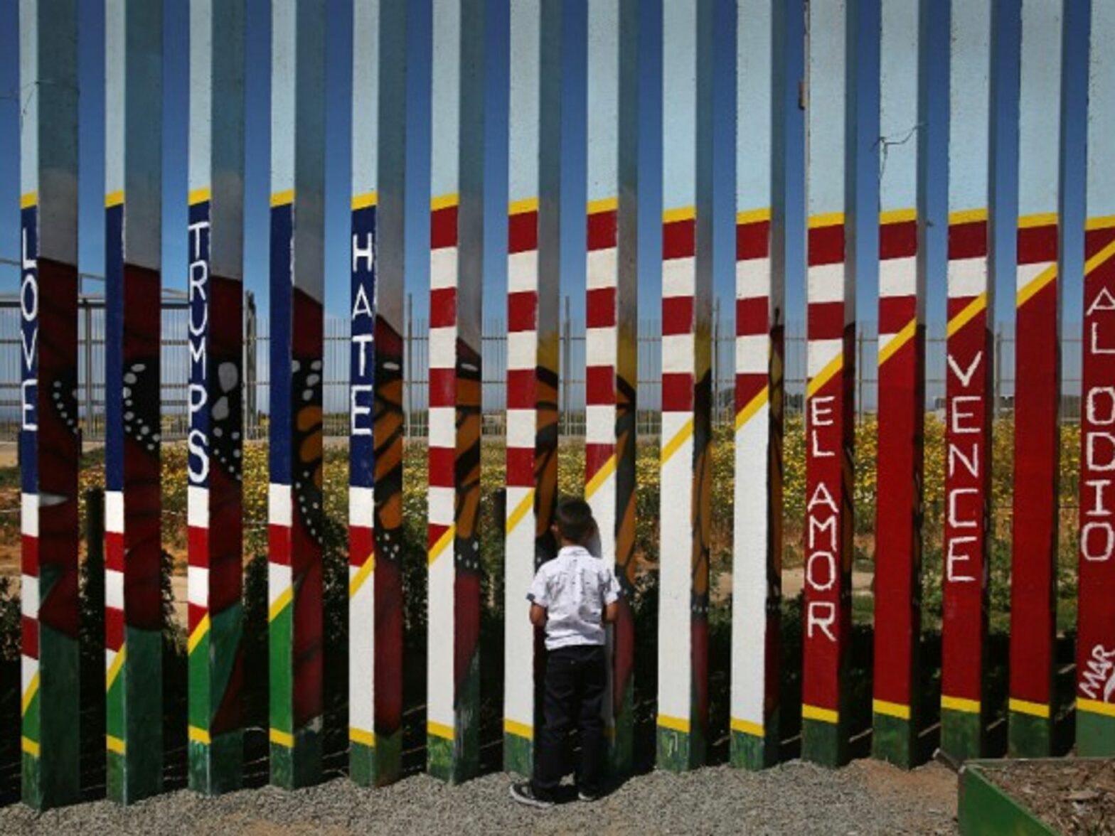 Gazing through the border wall in Tijuana