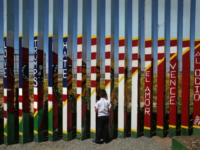 Gazing through the border wall in Tijuana