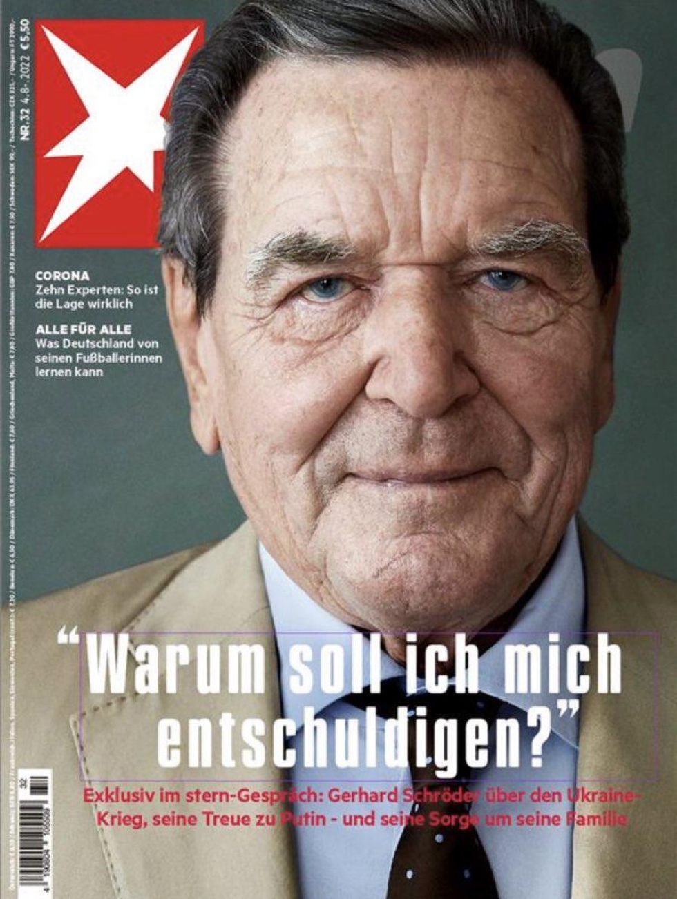 Gerhard Schröder on the cover of Stern magazine