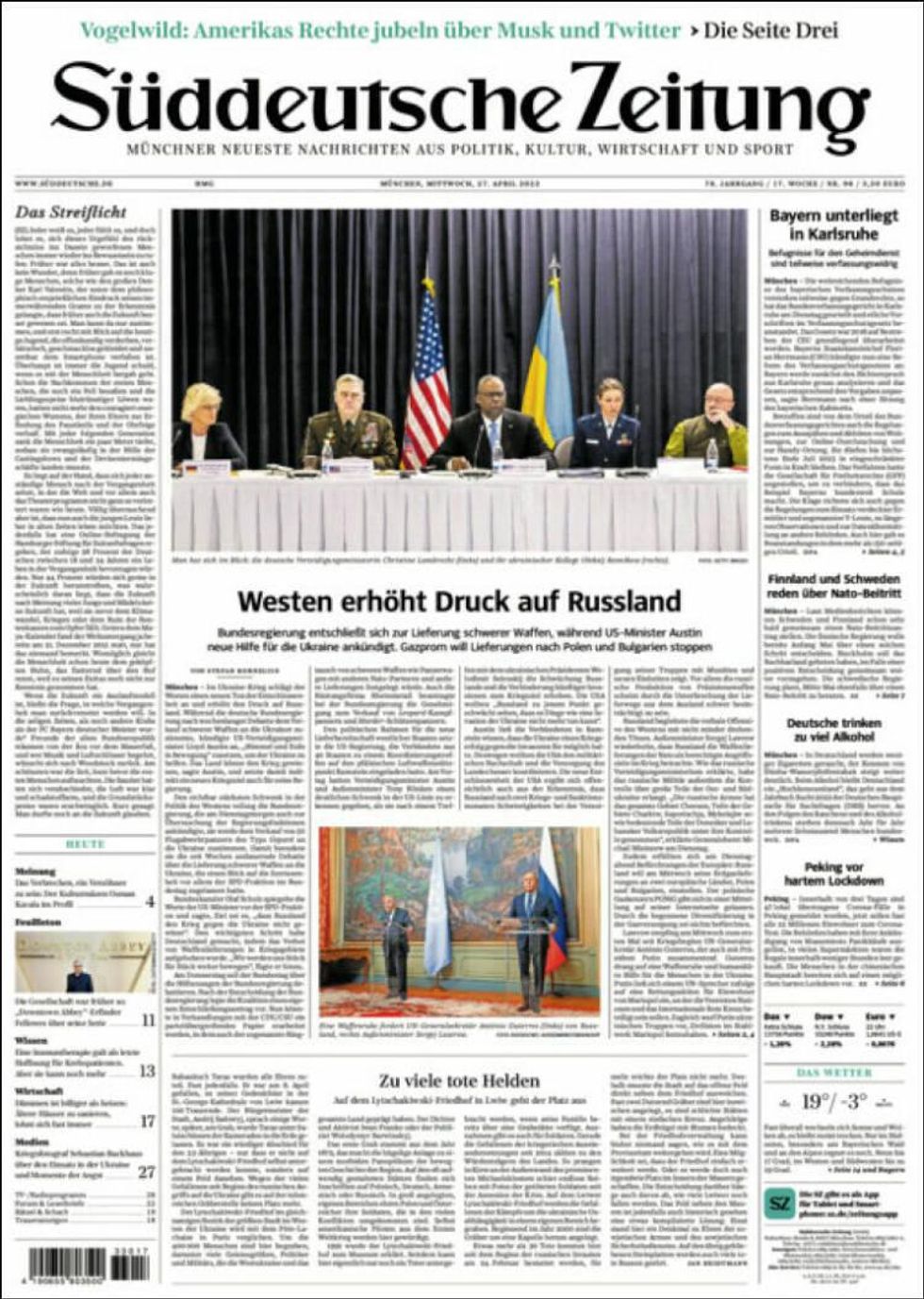 German Coverage Of Ramstein Summit