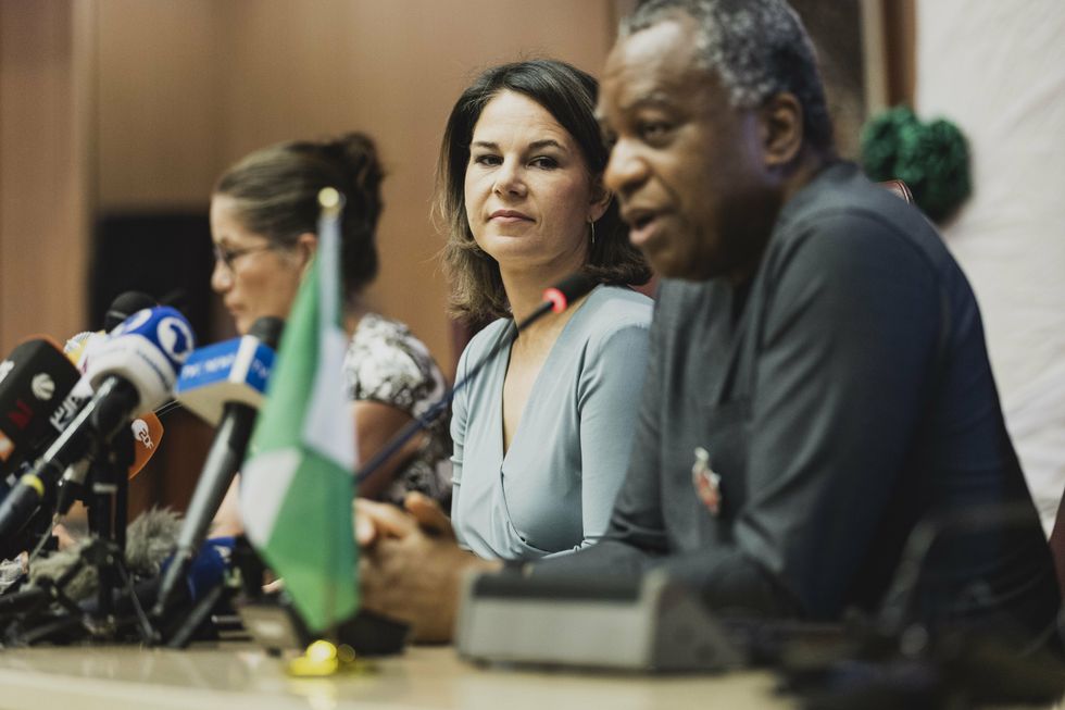 German Foreign Minister Baerbock and Geoffrey Onyeama, Foreign Minister of Nigeria