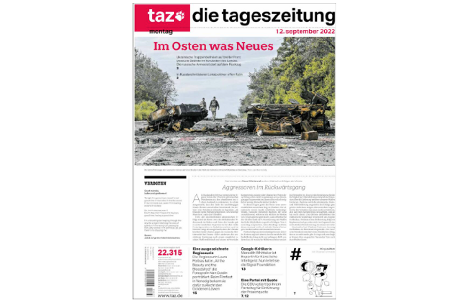 German Front Page: Not All Is Quiet On The Eastern Front
