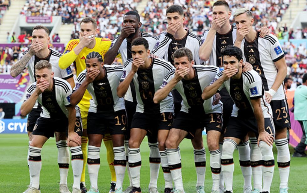 Germany's team in Qatar on Nov. 23.
