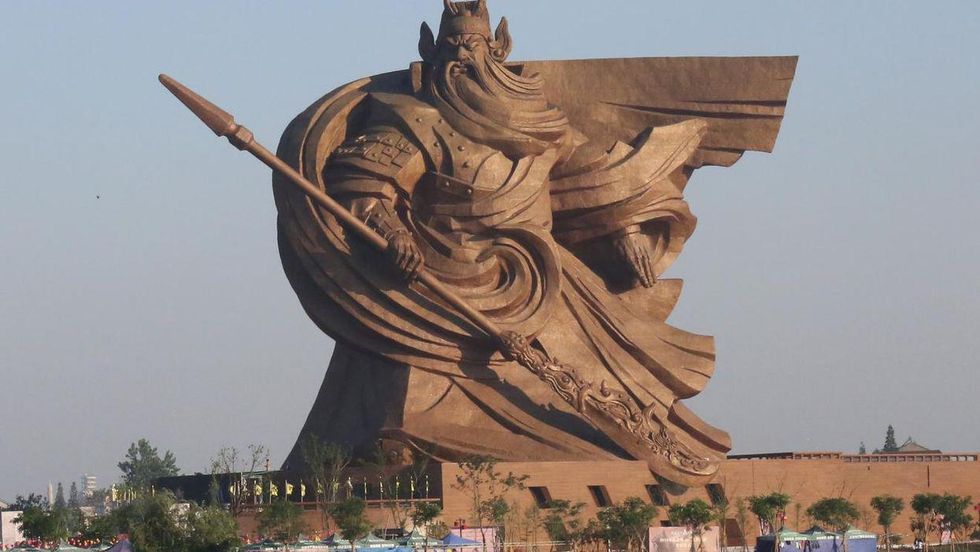 Giant statue of Guan Yu in Jingzhou Park, China