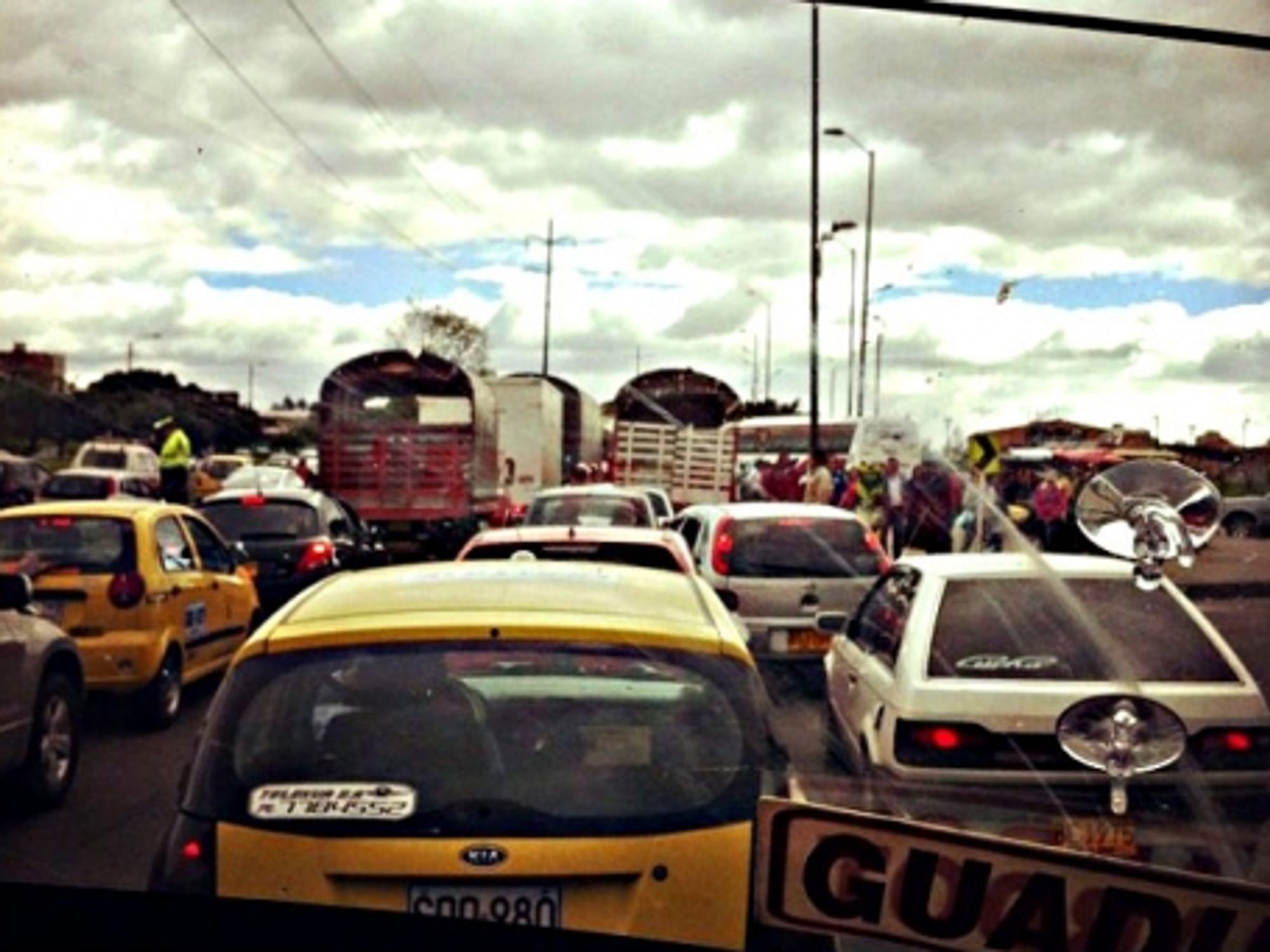 Gnarly traffic in Bogota, Colombia