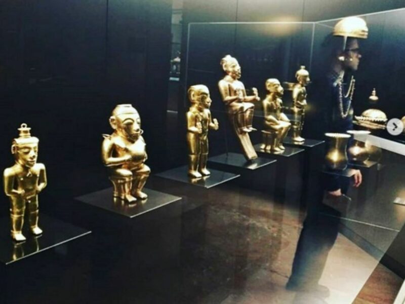 Gold artifacts from Quimbaya Collection in Madrid, Spain