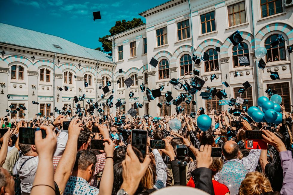 Graduation day captured via phone