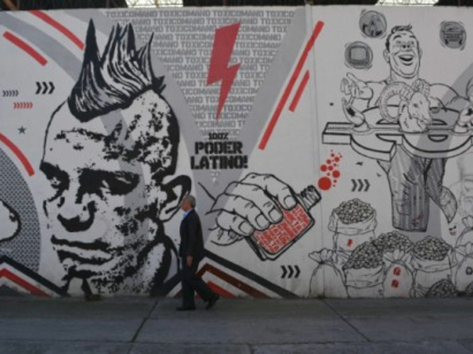 Graffiti from the Toxicomano art collective in Bogota