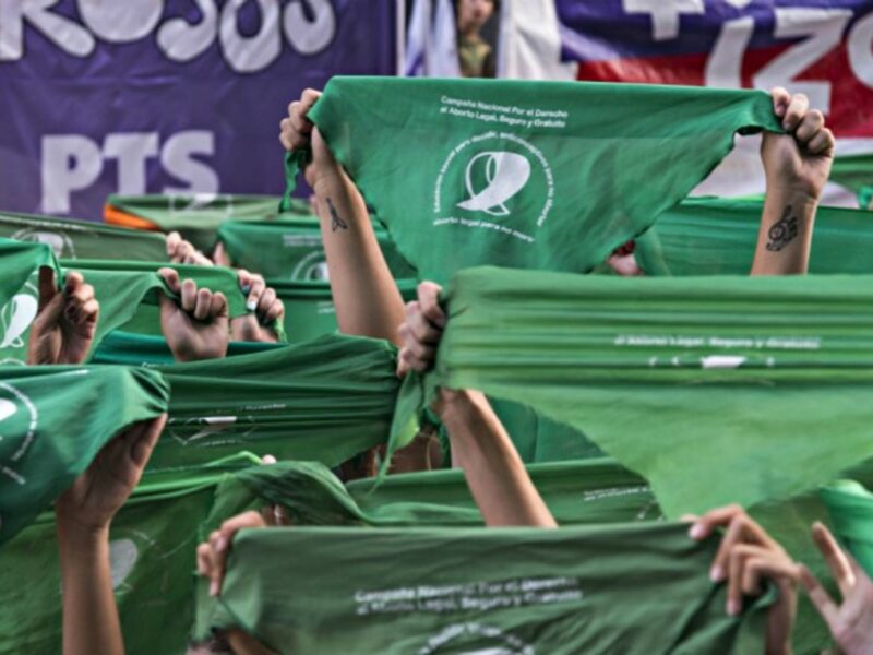 'Green bandanas' at a pro-abortion protest in Buenos Aires