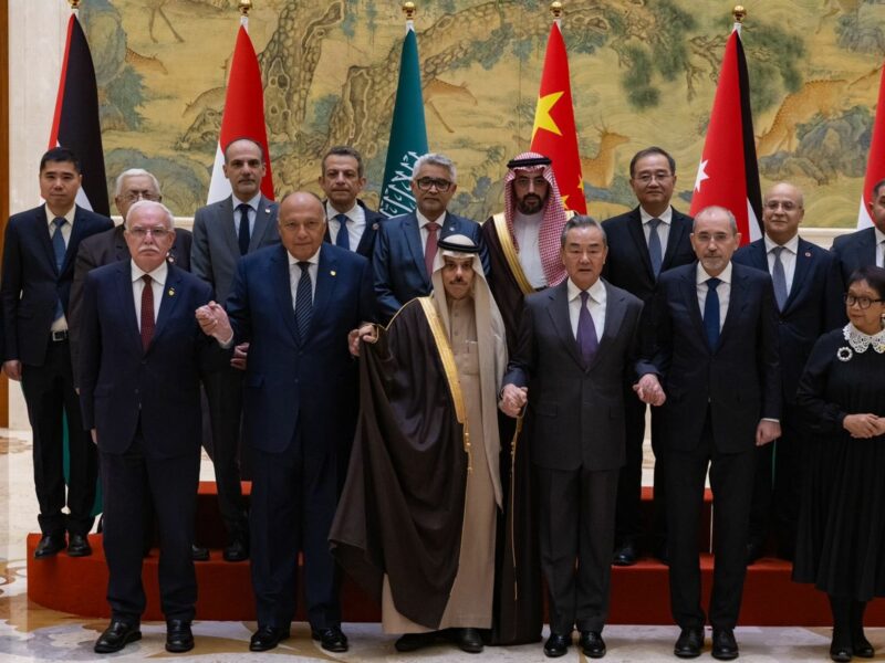 Group photo of ​Arab leaders' visit to Beijing, China, on Nov. 20