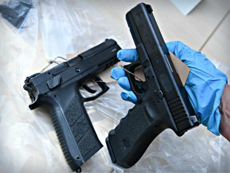 Guns seized in Marburg, Germany, on Aug. 17