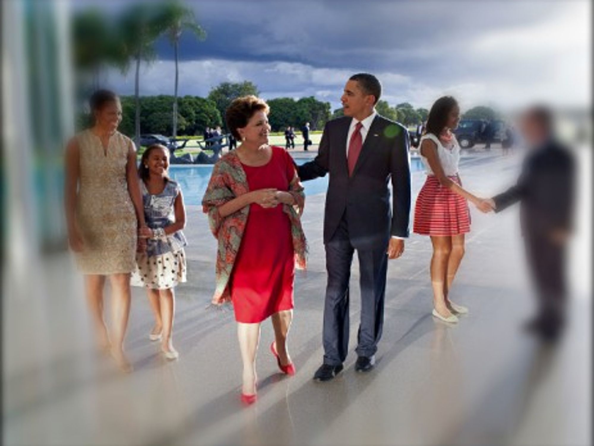 Happier times between allies of the Americas