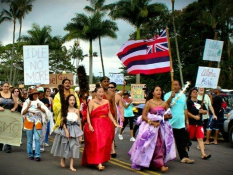 Hawaiians protesting GMOs.