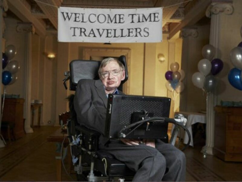 Hawking at Gonville & Caius College, Cambridge in 2010