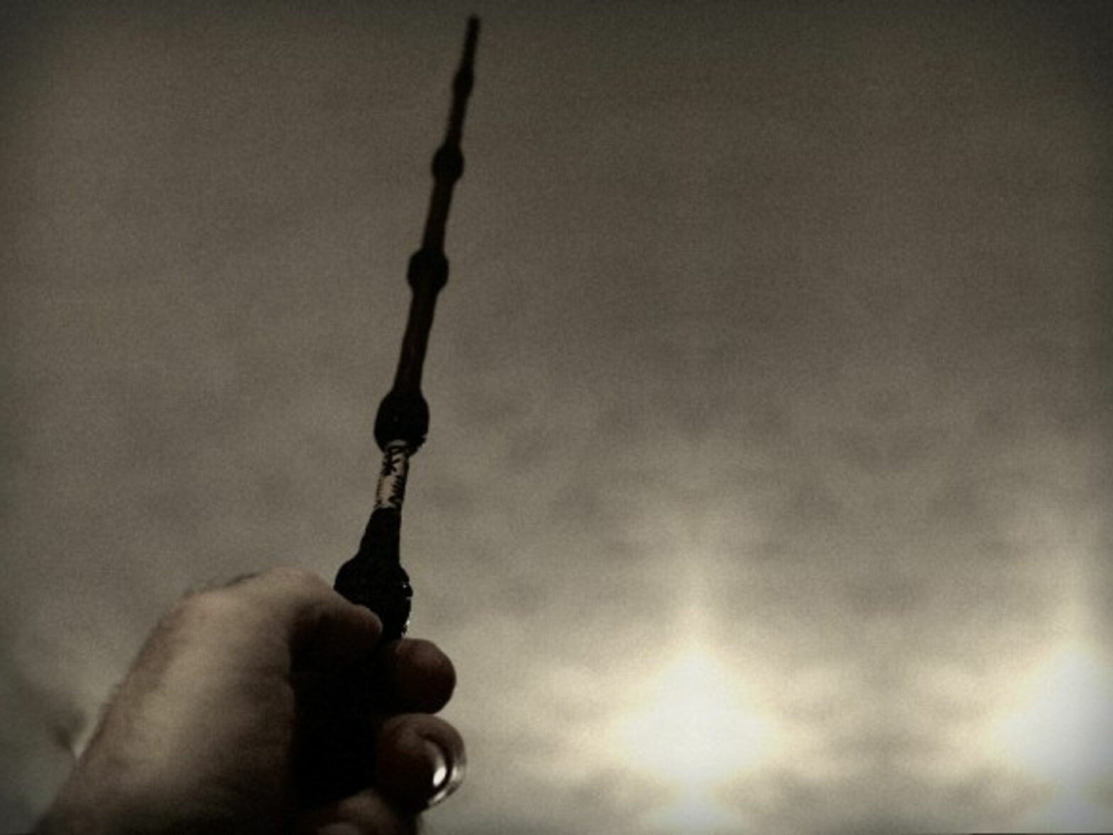 'He clutches a magic wand as if it's his only hope.'