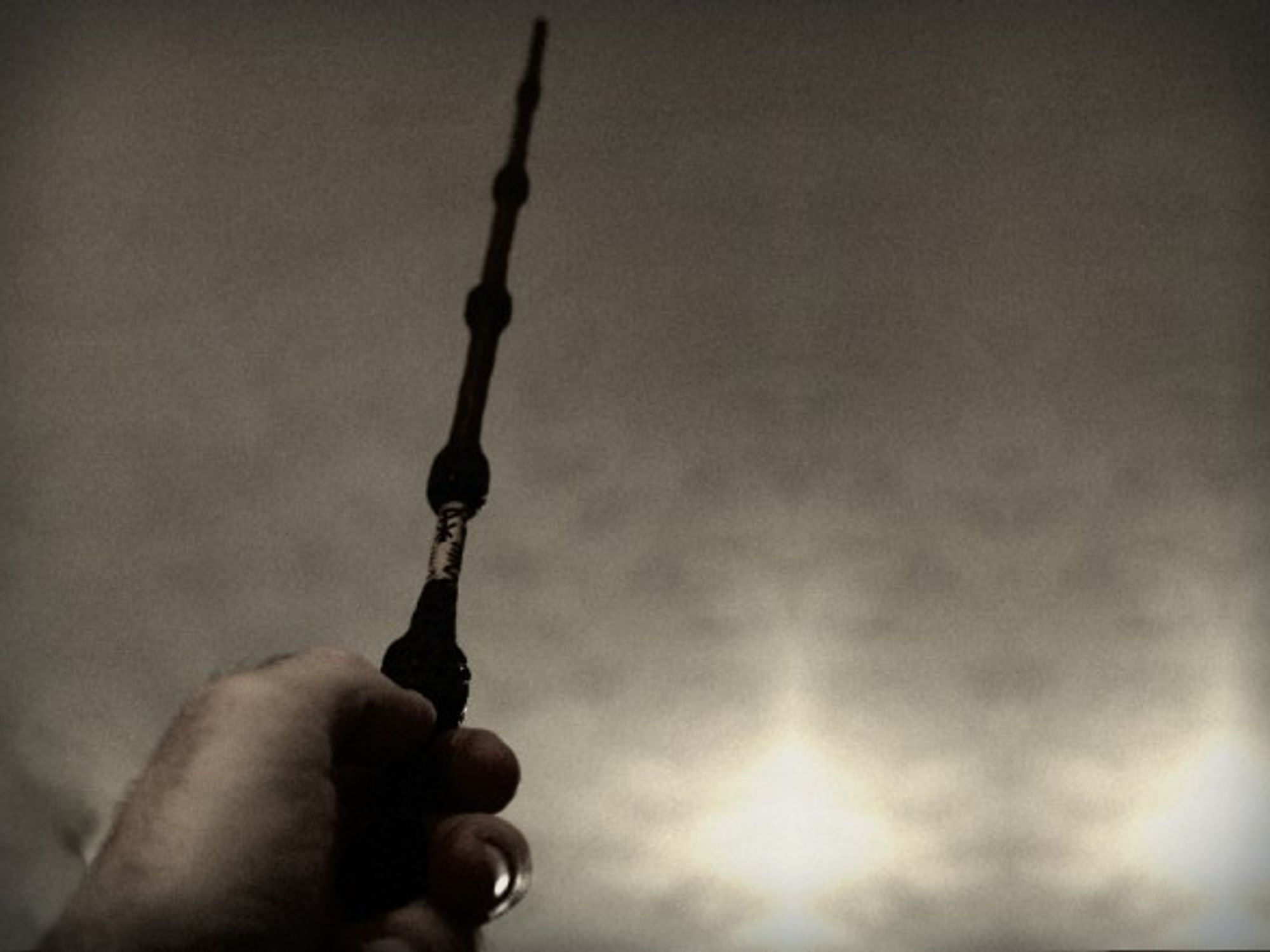 'He clutches a magic wand as if it's his only hope.'