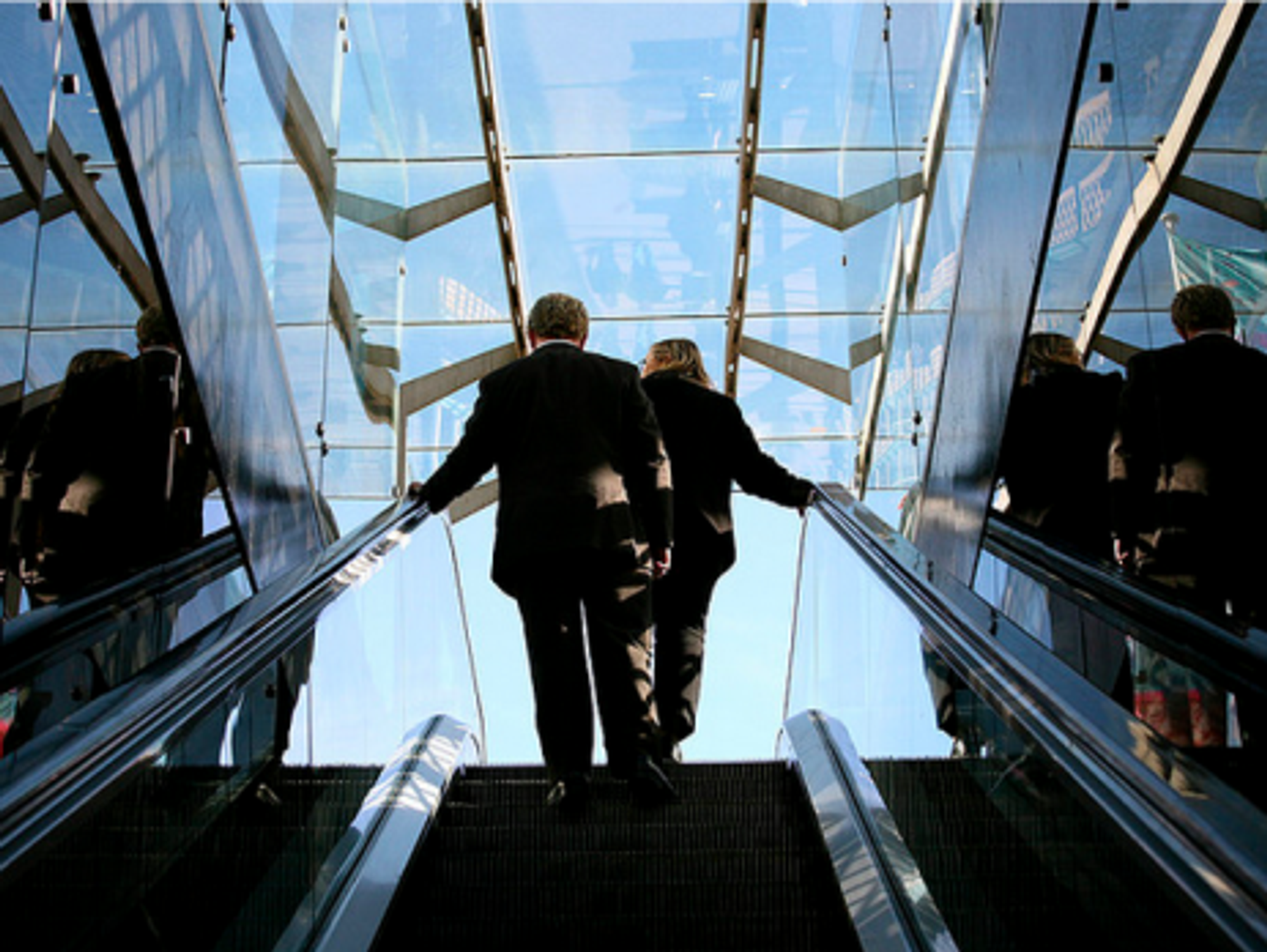 Heading up, glass ceilings
