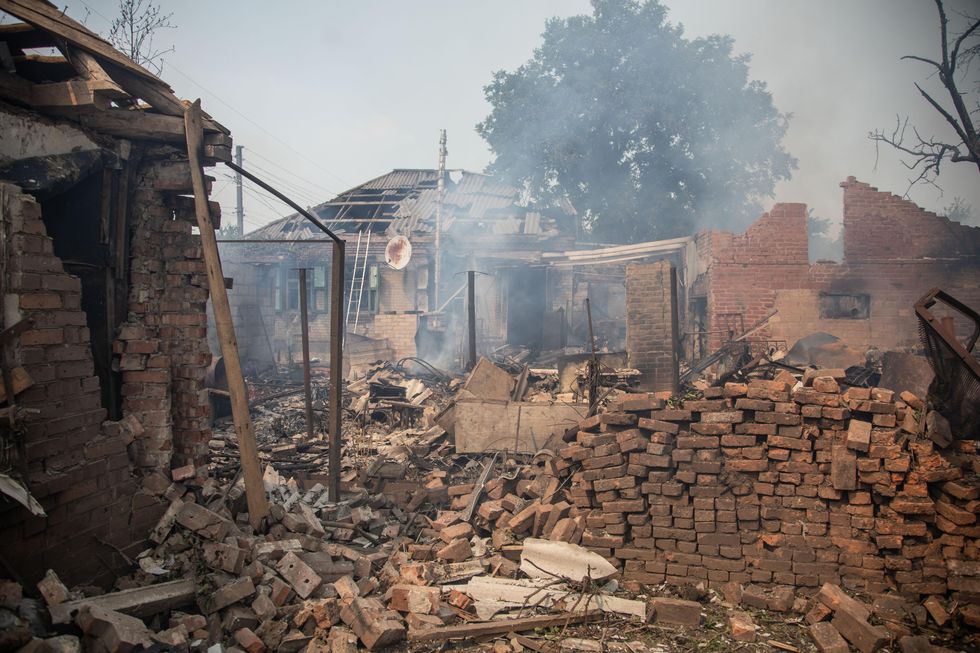 Heavy destruction in Sloviansk