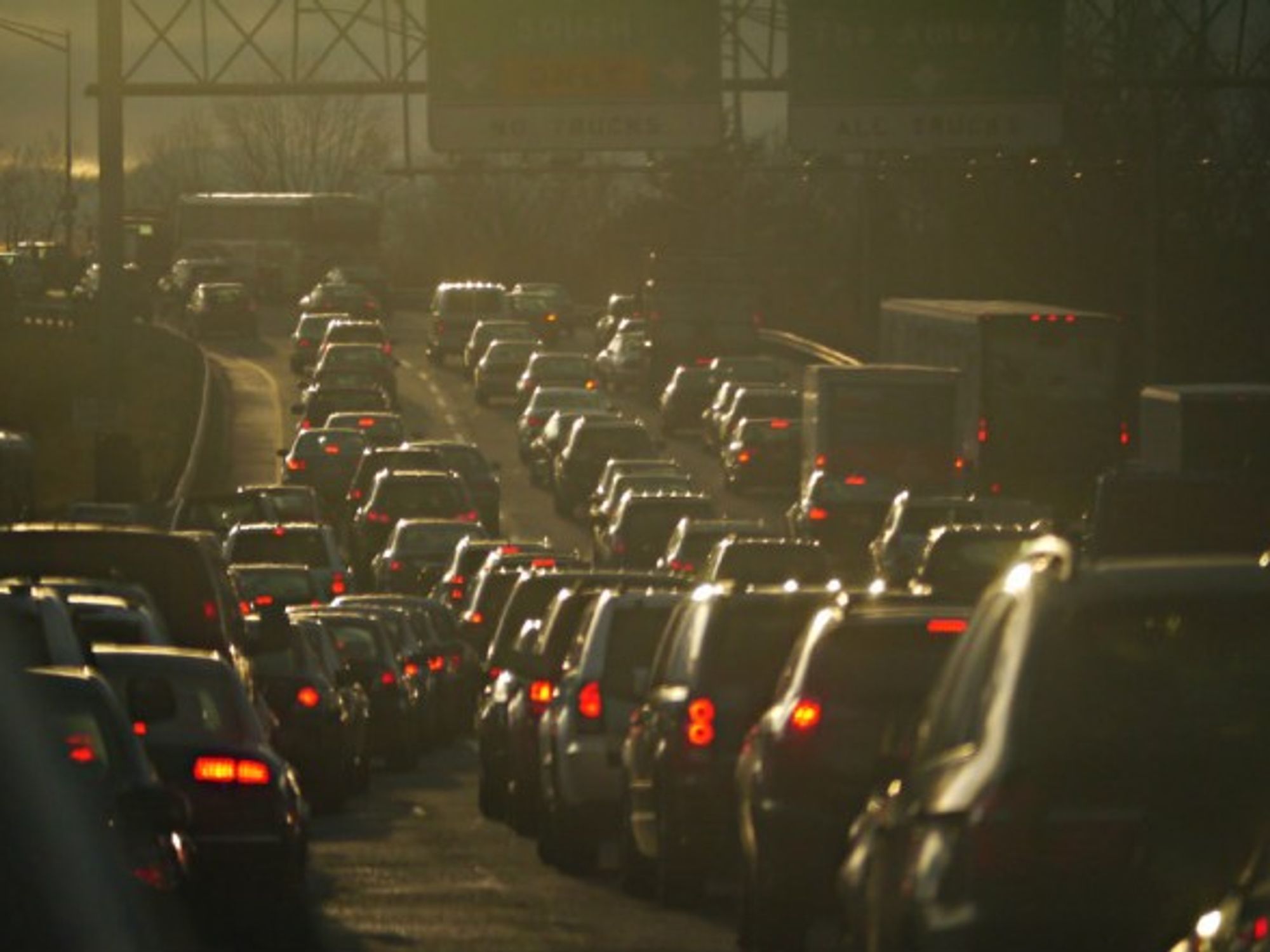 Heavy traffic, New Jersey Turnpike