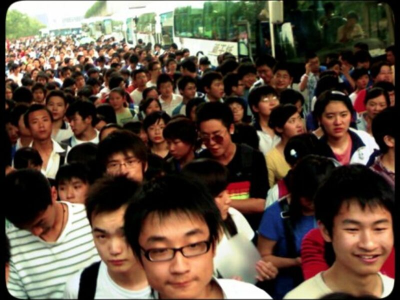 High school students going to pass the Gao Kao exam