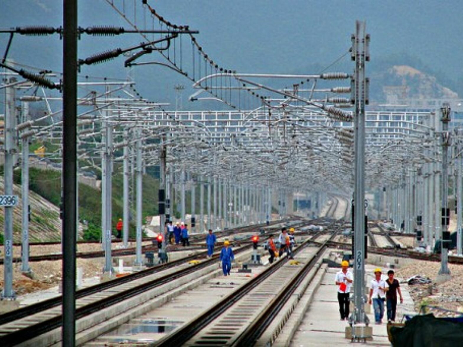 High-speed railway in construction in Shenzhen, China.