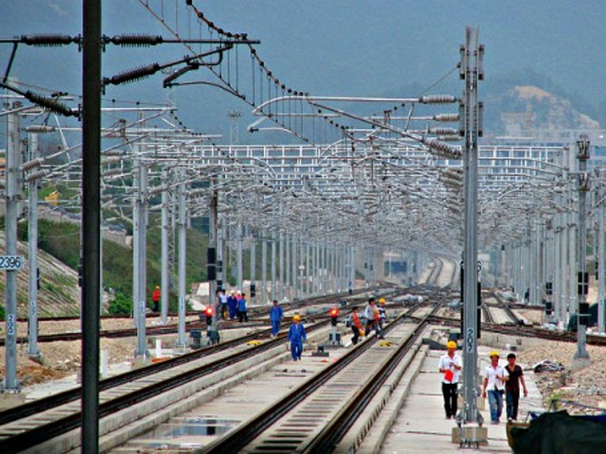 High-speed railway in construction in Shenzhen, China.