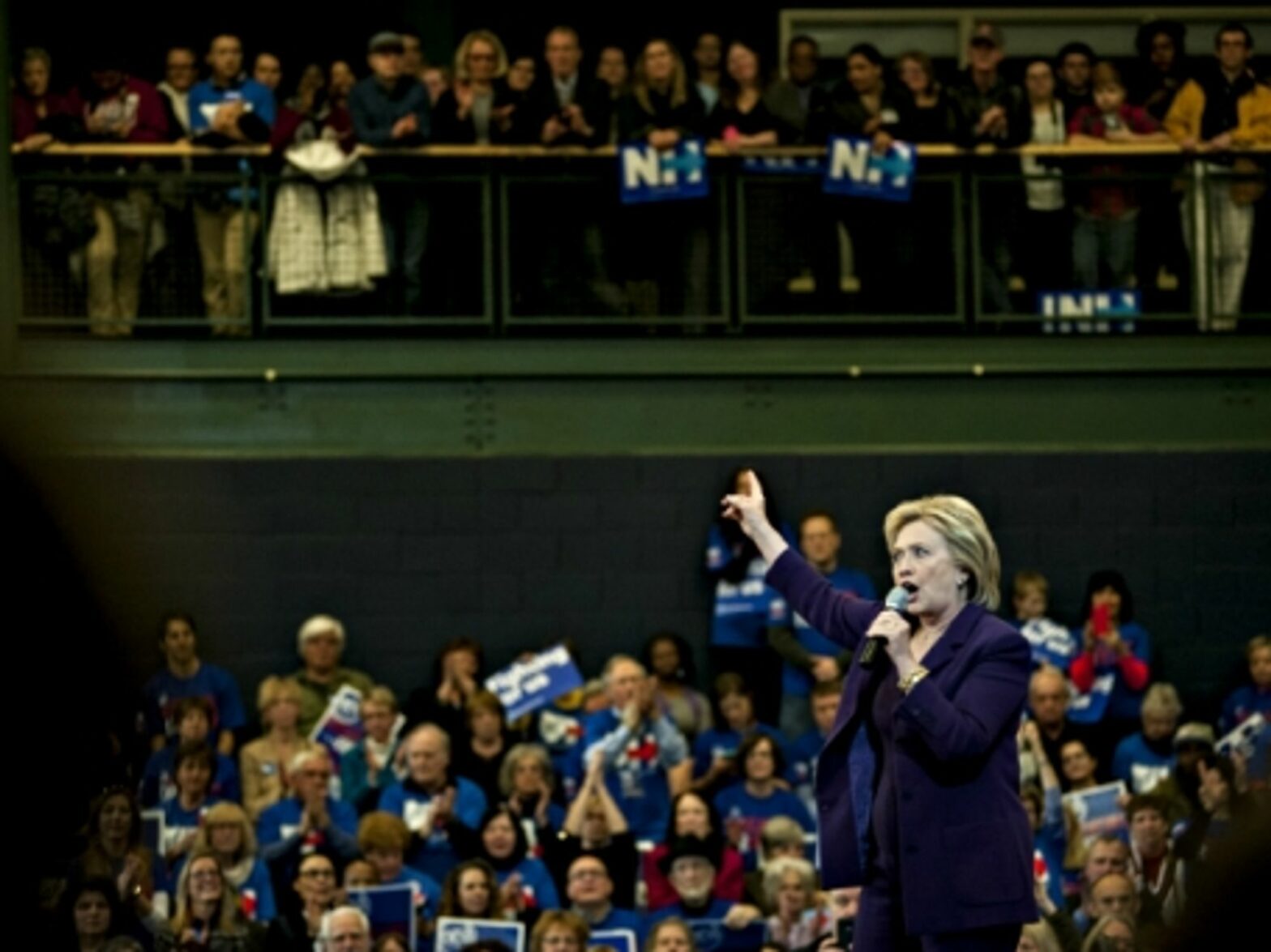 Hillary Clinton in Nashua, New Hampshire, on Feb. 2