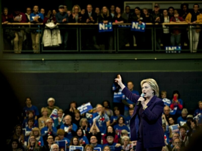 Hillary Clinton in Nashua, New Hampshire, on Feb. 2