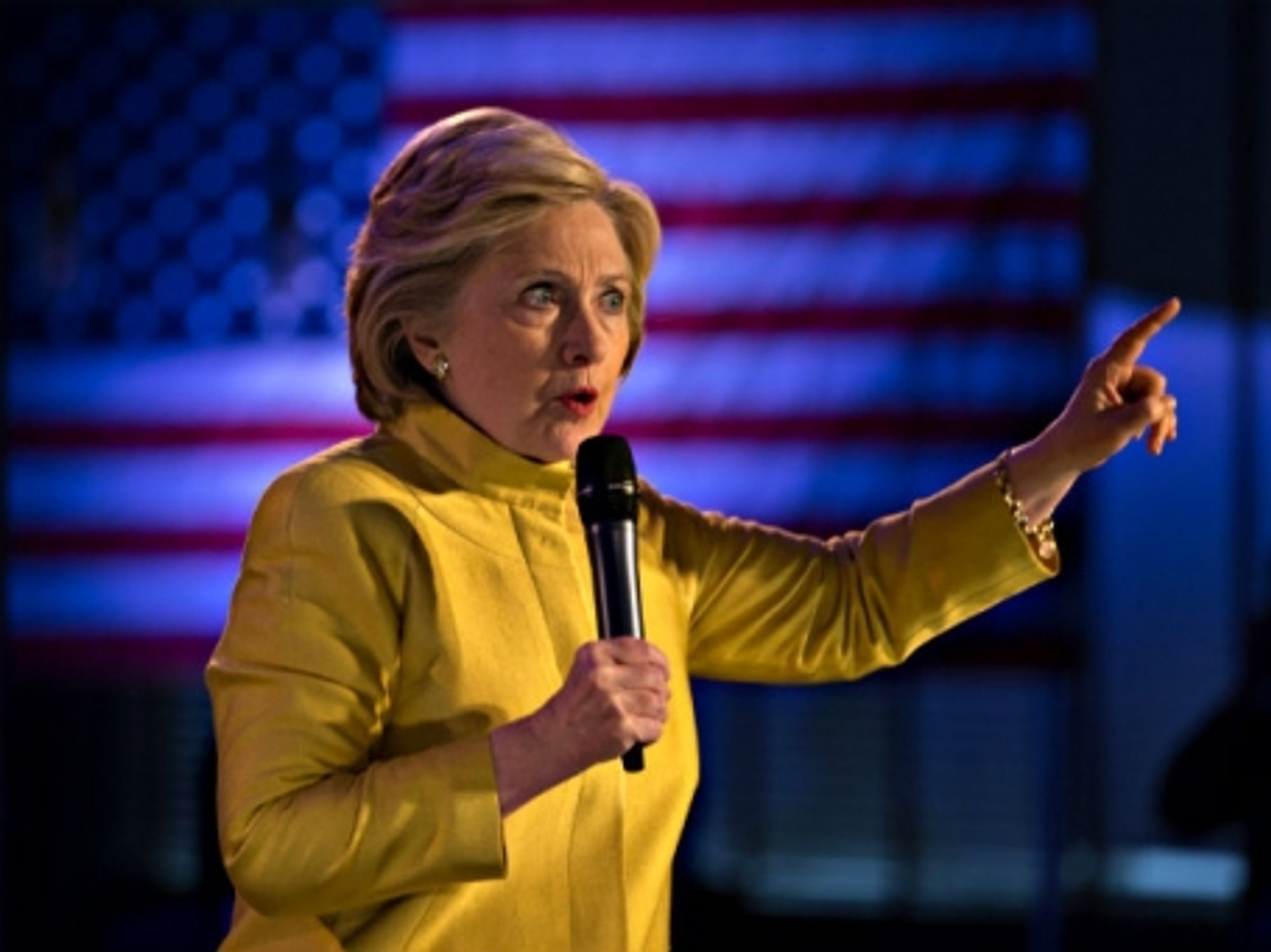 Hillary looking