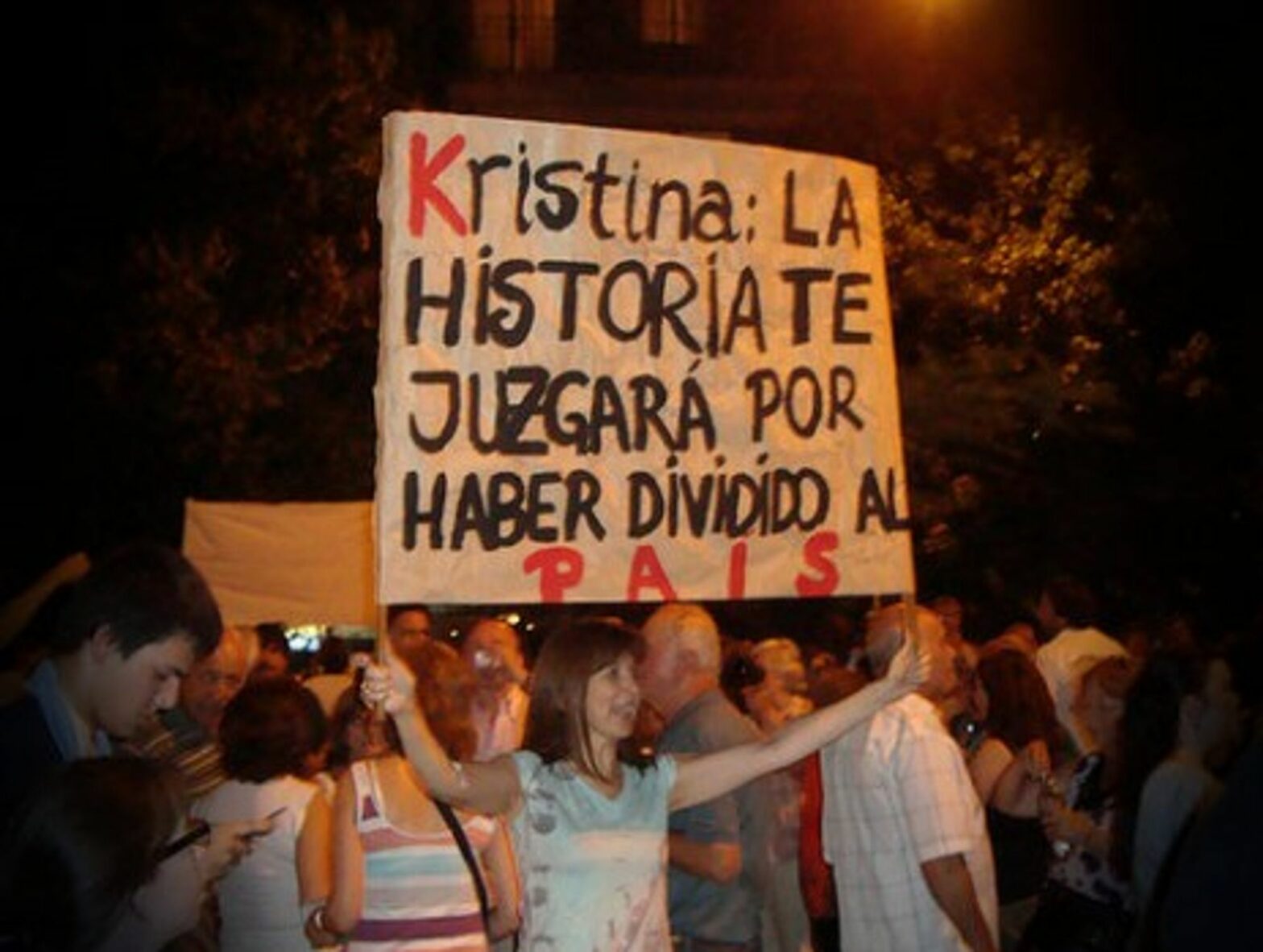 "History will judge you for having dividing the country..."