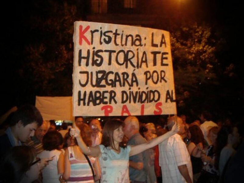 "History will judge you for having dividing the country..."