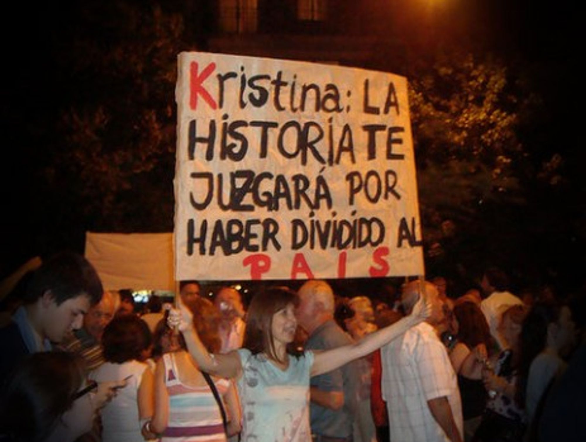"History will judge you for having dividing the country..."