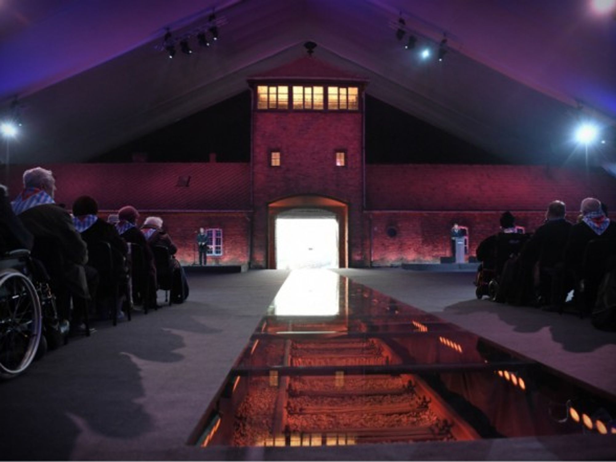 Holocaust survivors at the Jan. 27 commemoration of the liberation of Auschwitz