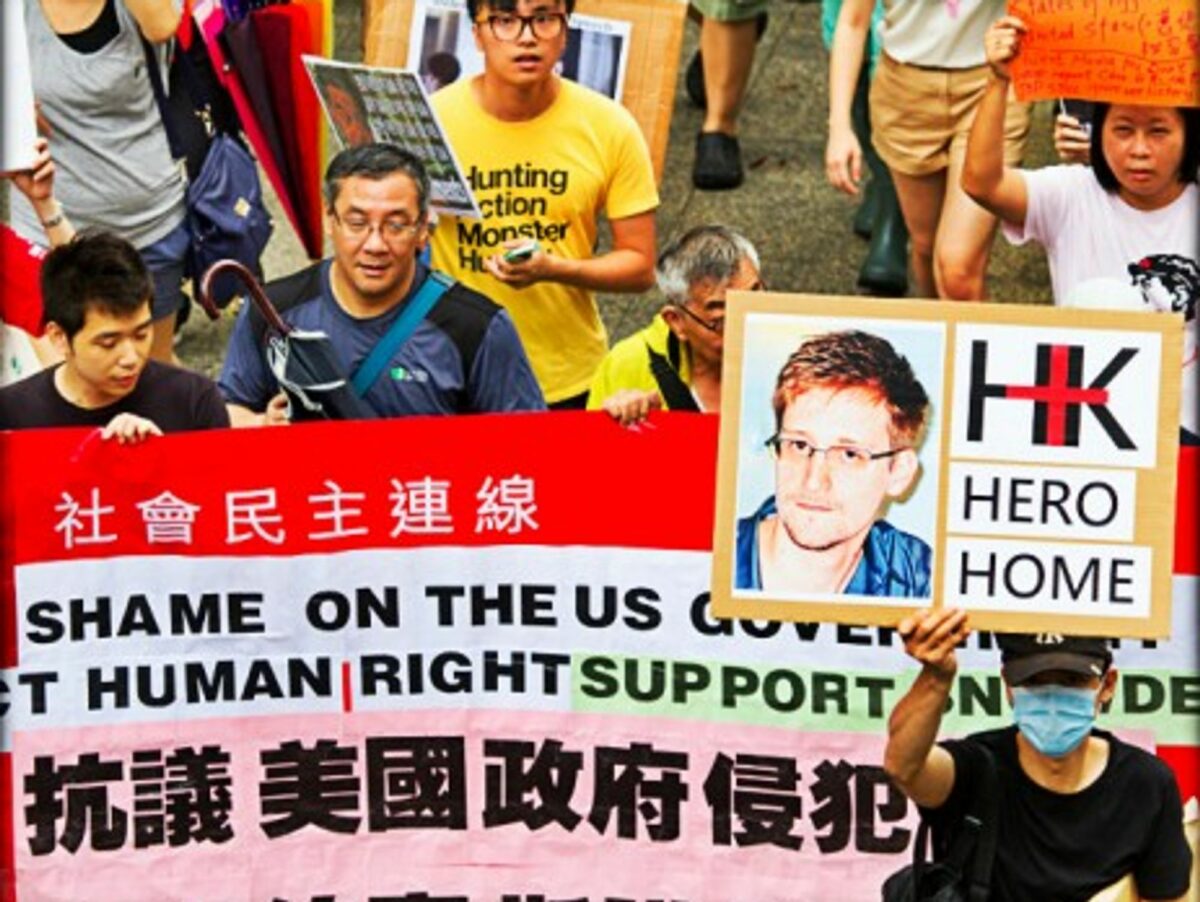 Hong Kong rally in support of Edward Snowden