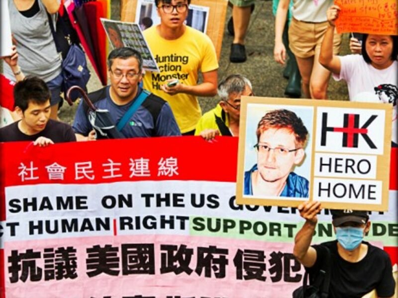 Hong Kong rally in support of Edward Snowden