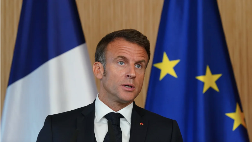 hoto of French President Emmanuel Macron