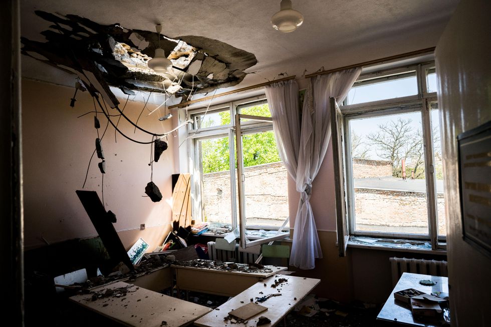 House in Kherson destroyed