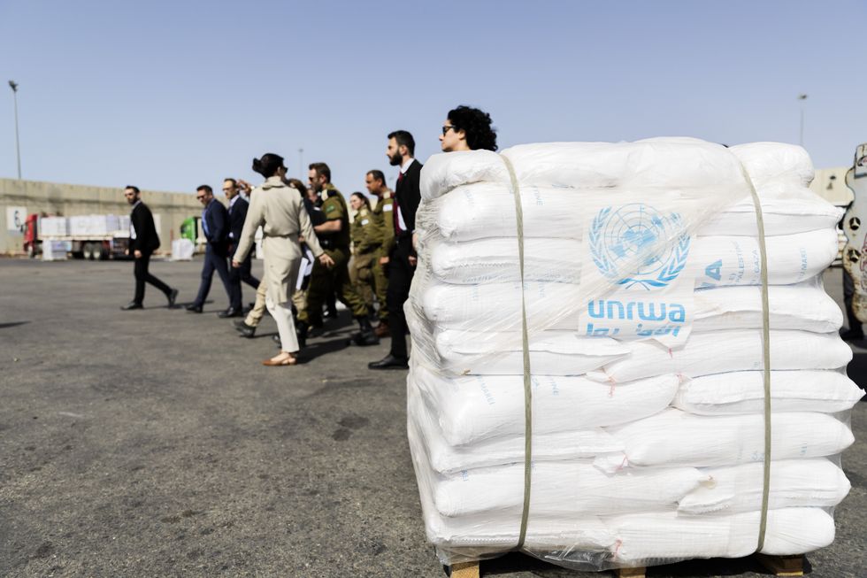 Humanitarian supplies enters the Gaza Strip from Israel.