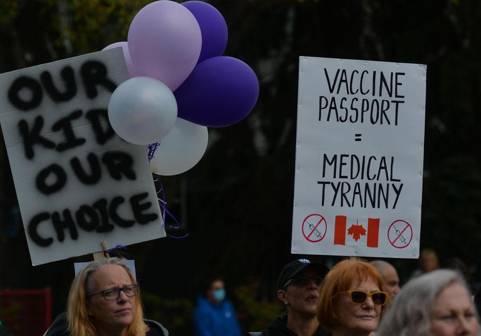 Hundreds Protest COVID-19 Mandates At Freedom Rally In Edmonton
